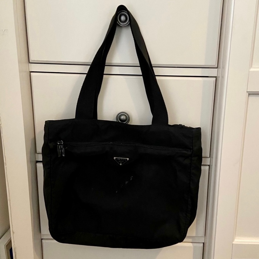 100% Authentic PRADA Bag black nylon tote